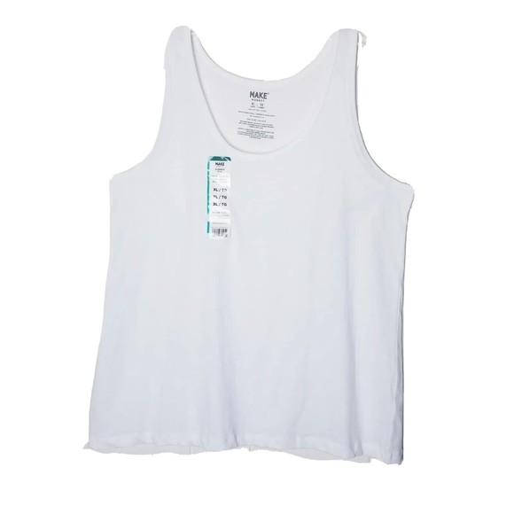 Make Market White Tank Top Women Size XL NWT Sleeveless - Picture 1 of 10